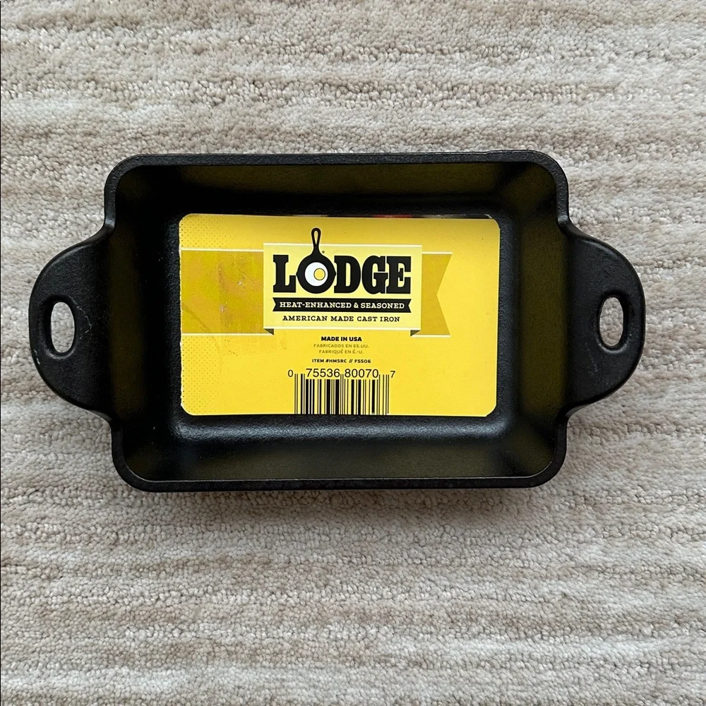 NWT Lodge Heat-Treated 10 Ounce Rectangular Cast Iron Mini Server